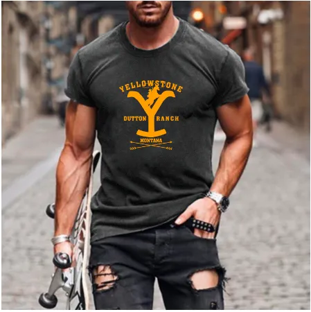 Picture of Letter printed men's slim t-shirt